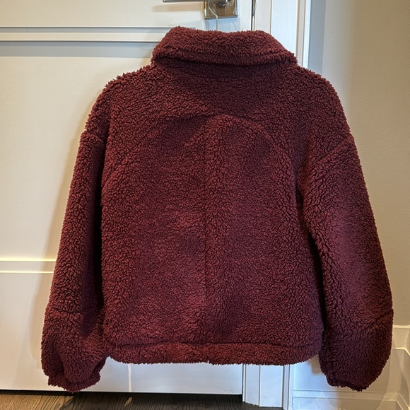 Lululemon Burgundy Boucle Lined Bomber - Picture 2 of 7